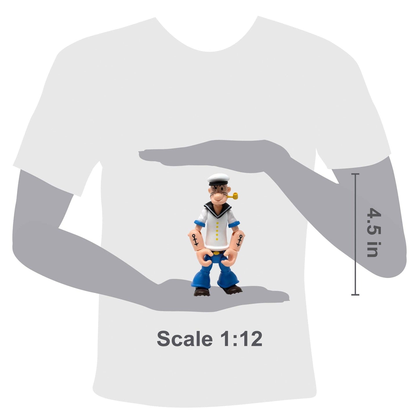 Popeye Classics Action Figure: Popeye 1st Appearance - white shirt