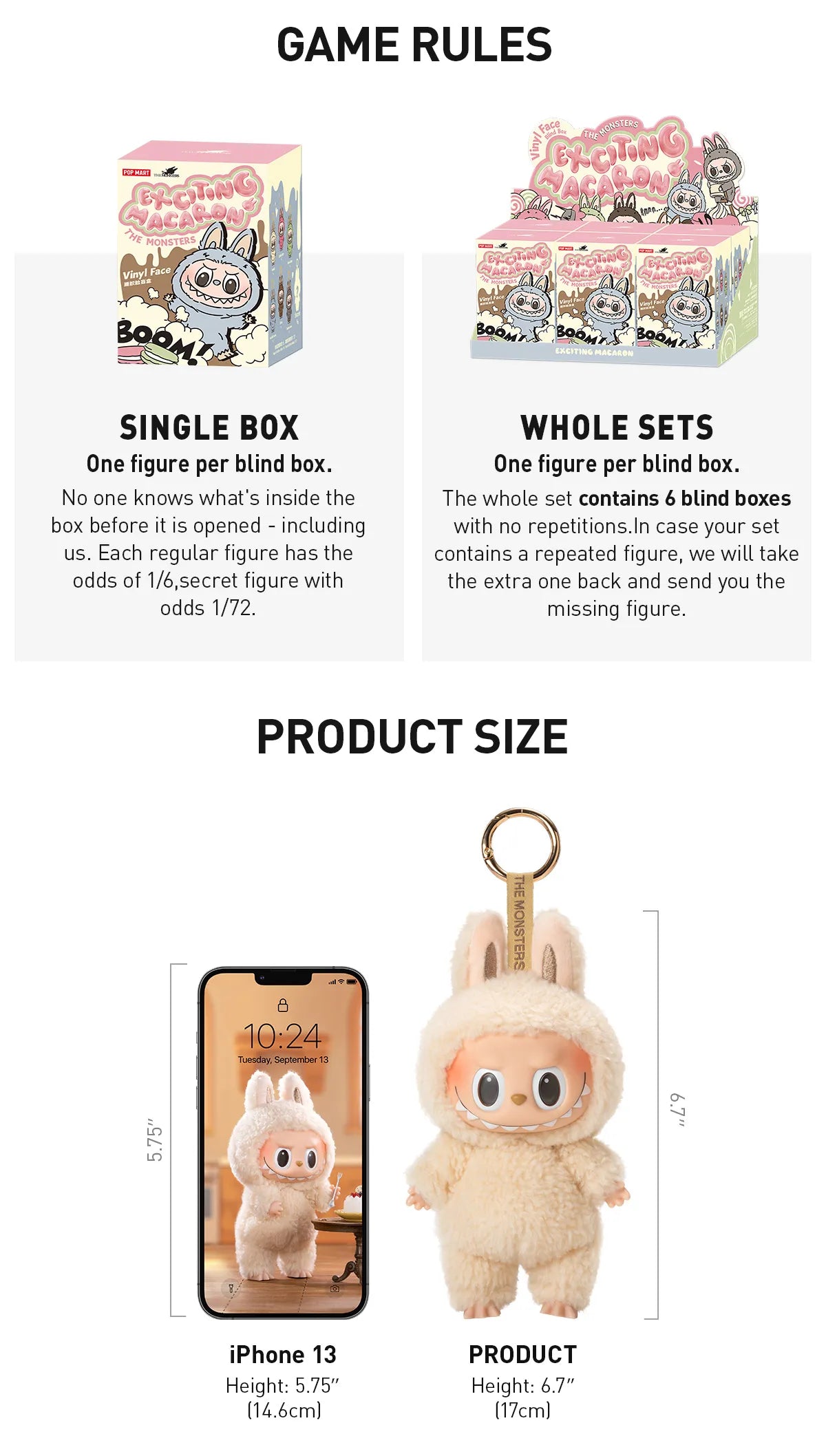 Labubu Genuine The Monsters Exciting Macaron Blind Box