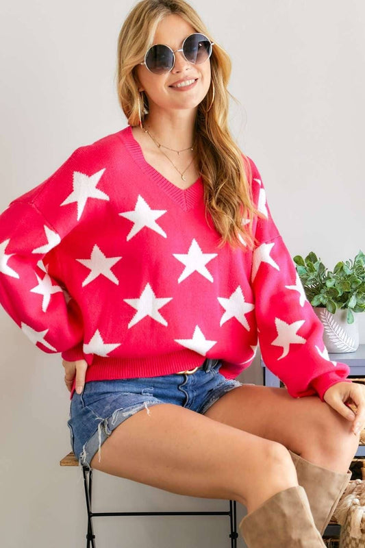 COMFY STAR SWEATER TOP