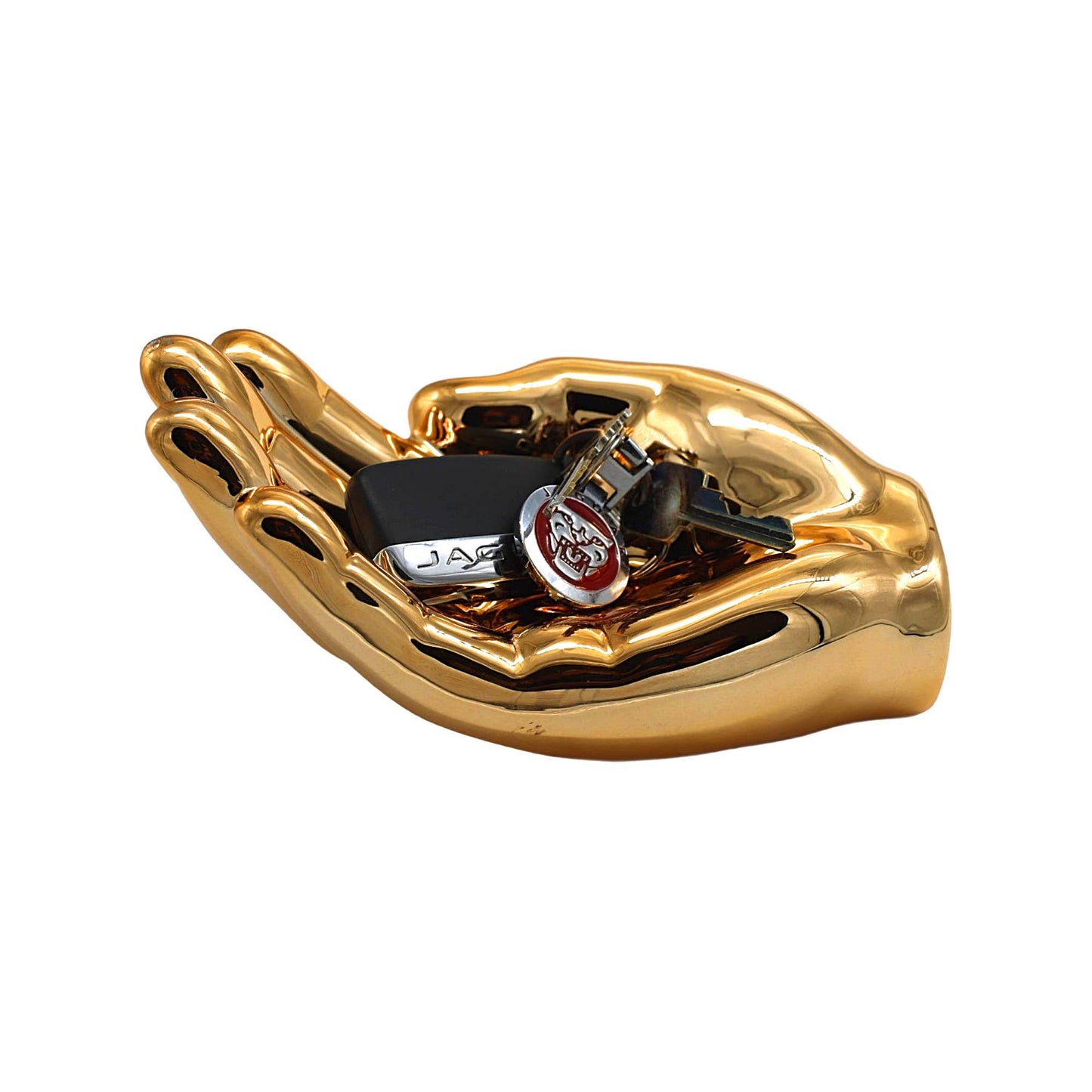 Dark Gold Hand Tray Decoration - 7.5" long