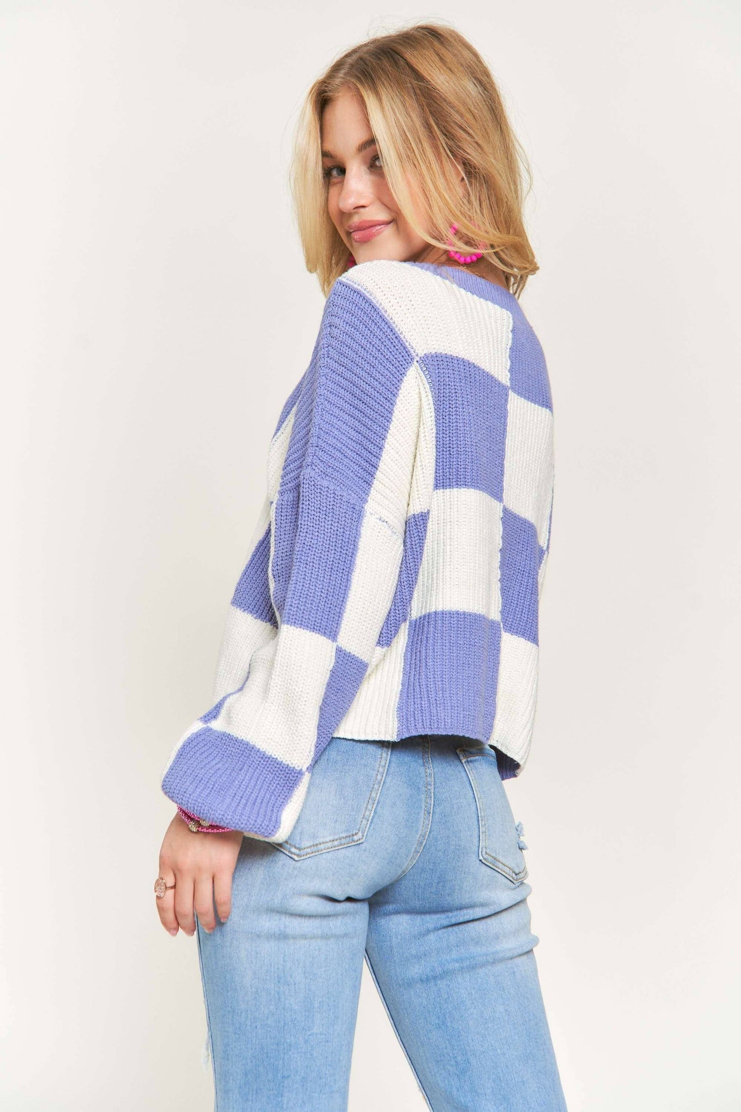 PLUS COMFY COLORBLOCK SWEATER TOP