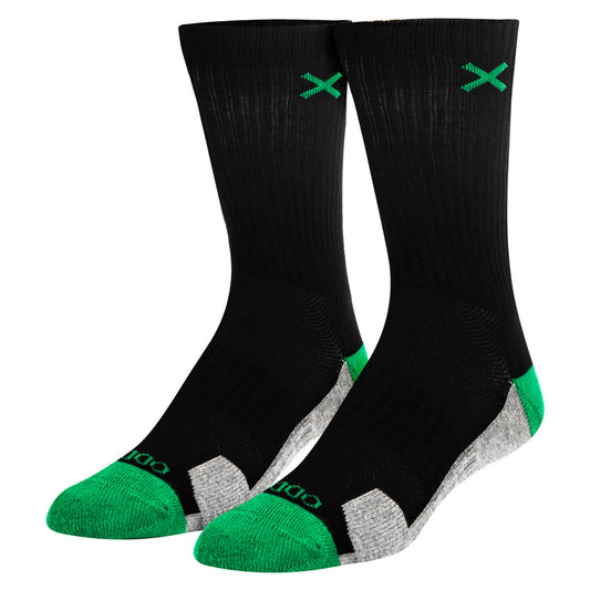 GREEN BLACK HEATHER CREW Socks