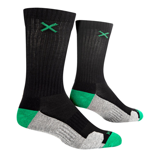 GREEN BLACK HEATHER CREW Socks