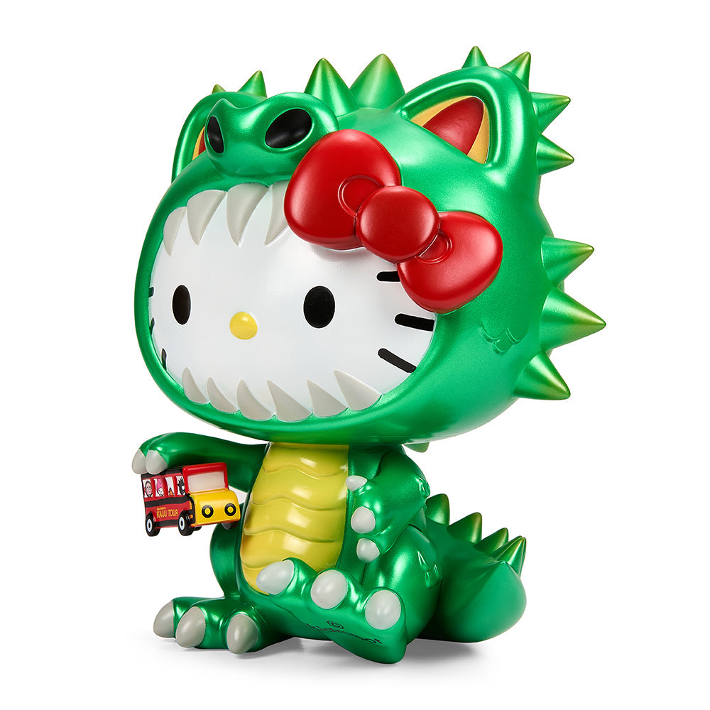 HELLO KITTY KAIJU COSPLAY 8" VINYL ART FIGURE - METALLIC GREEN EDITION