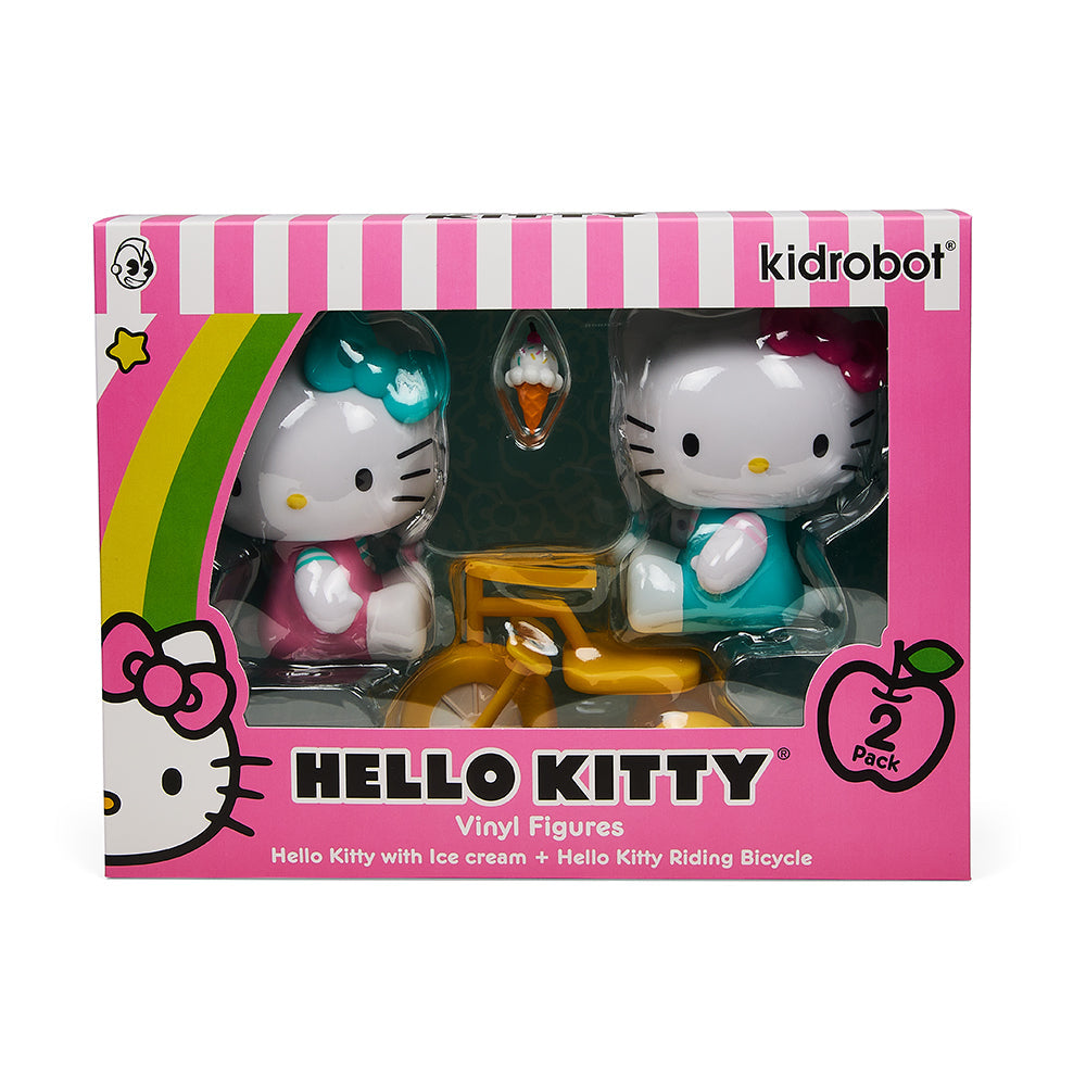 HELLO KITTY® TRICYCLE AND ICE CREAM PLAY THEME 4.5” VINYL FIGURE 2-PACK SET BY KIDROBOT