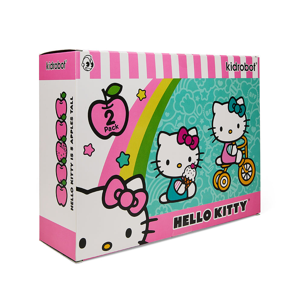 HELLO KITTY® TRICYCLE AND ICE CREAM PLAY THEME 4.5” VINYL FIGURE 2-PACK SET BY KIDROBOT
