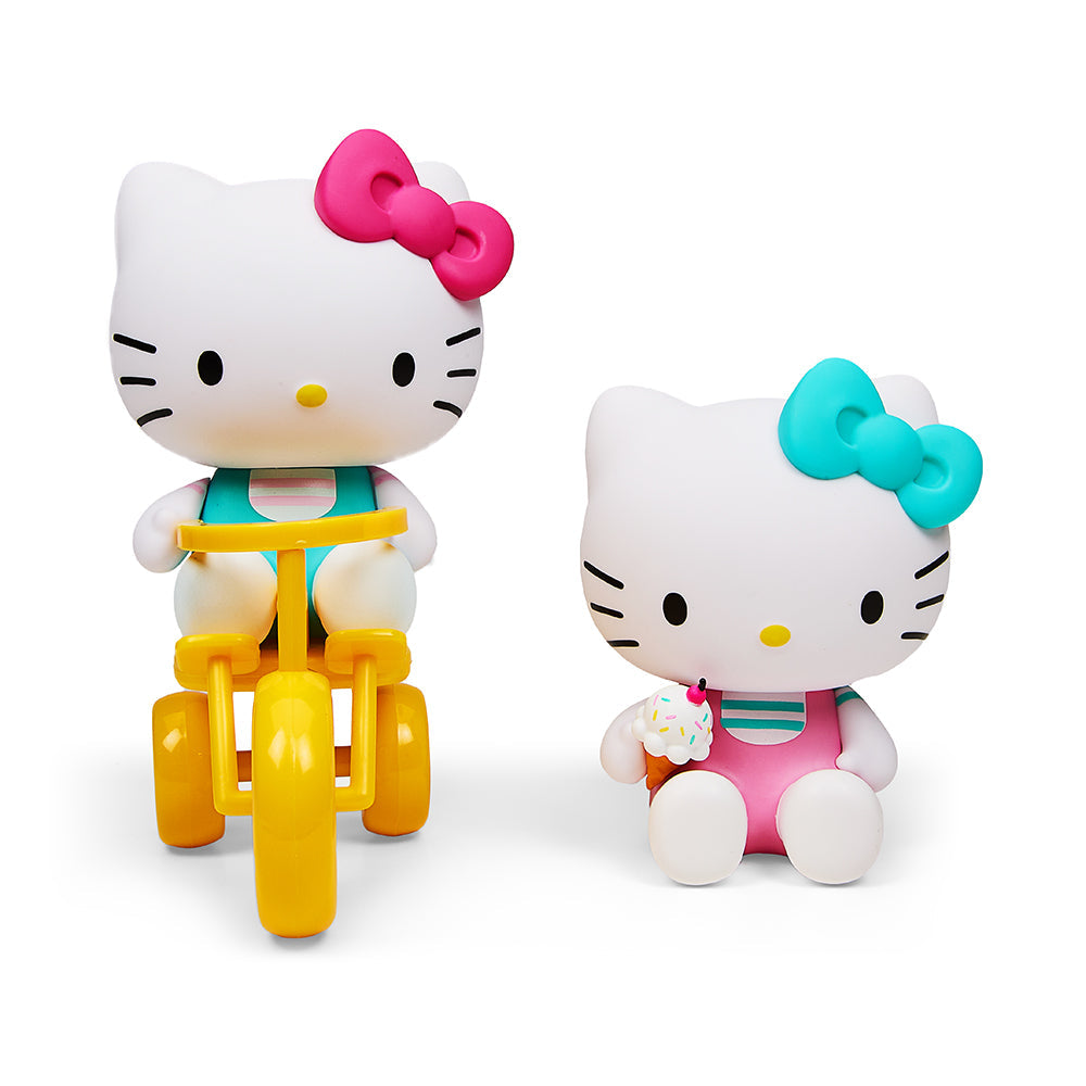 HELLO KITTY® TRICYCLE AND ICE CREAM PLAY THEME 4.5” VINYL FIGURE 2-PACK SET BY KIDROBOT