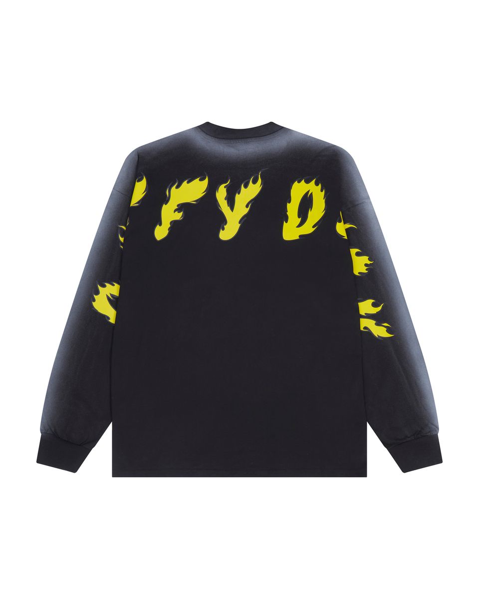 FreezeMax LOONEY TUNES- HOT ROD DAFFY-DROP SHOULDER LONG SLEEVE TEE