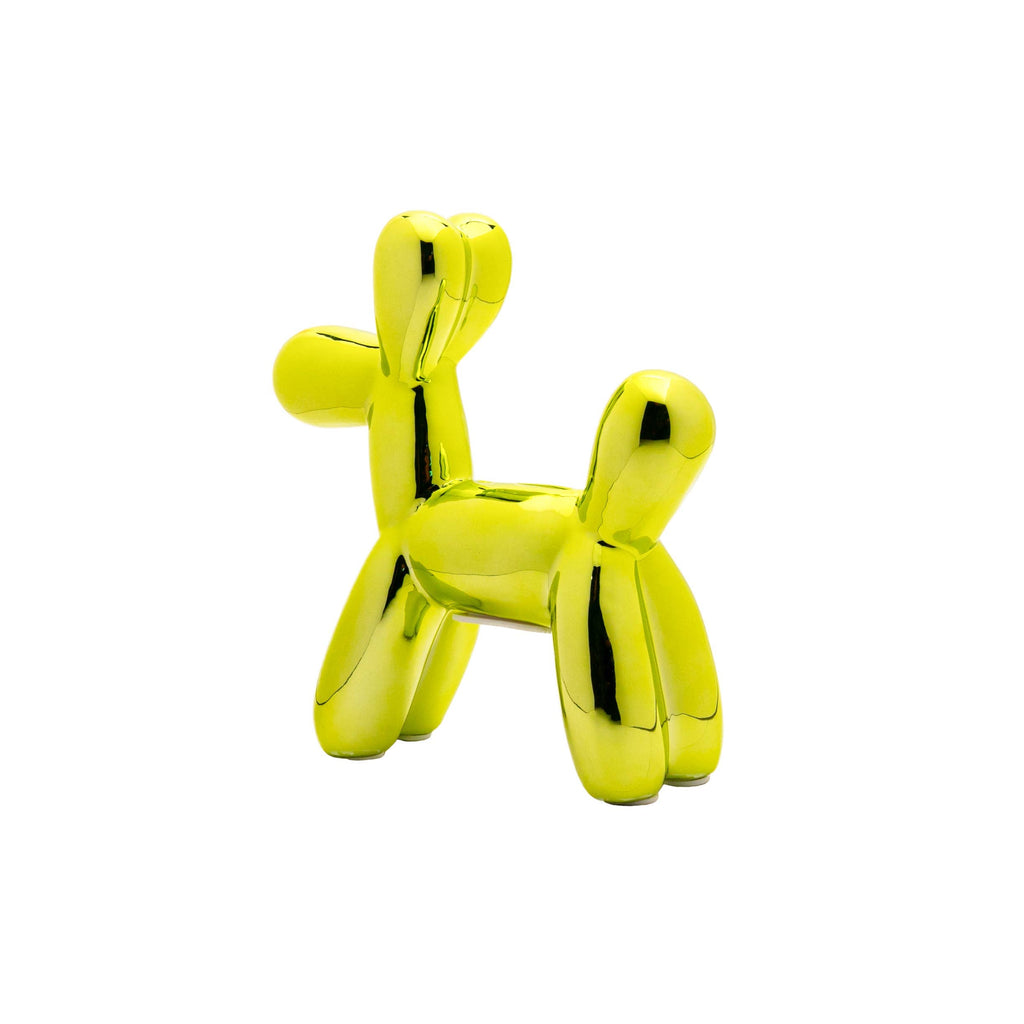 Lime Mini Ceramic Dog Piggy Bank - 7.5" tall