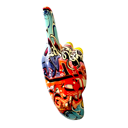 Middle Finger hand Art F-U Wall Mount - 9" tall