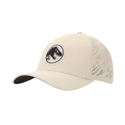 Jurassic Park T-Rex Silhouette Adult Tan Adjustable Perofmance Running Workout Hat