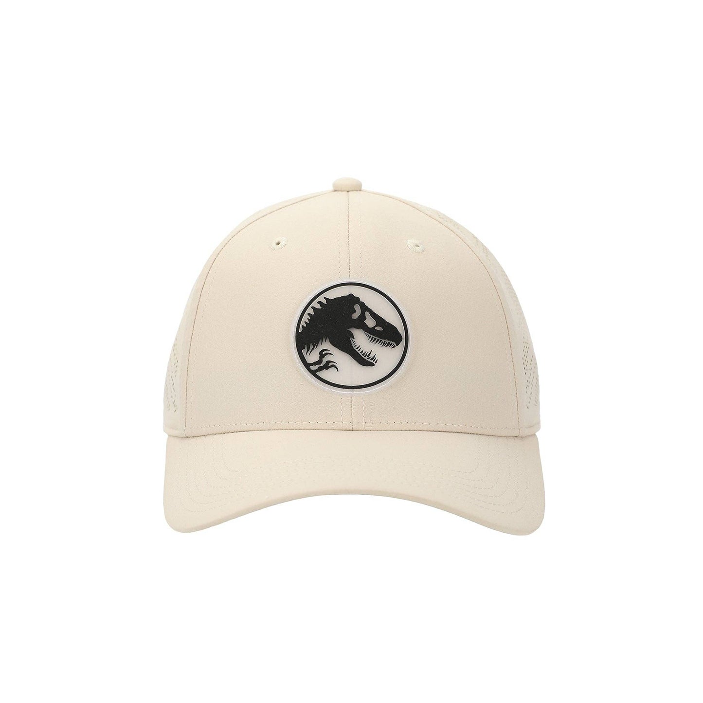 Jurassic Park T-Rex Silhouette Adult Tan Adjustable Perofmance Running Workout Hat