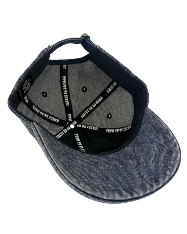 Happy Caps Dad Hat - Washed Denim