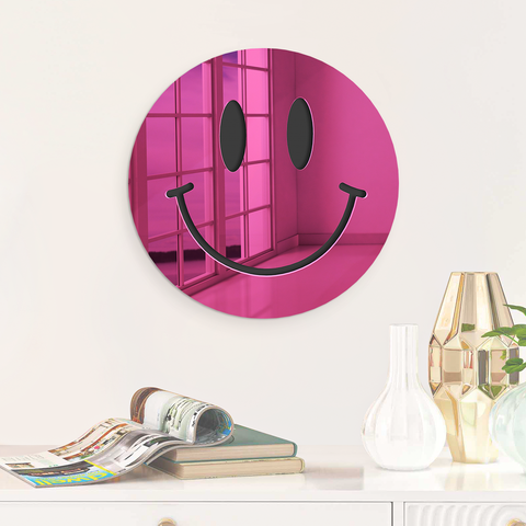 Happy Face | Acrylic Art | Mirrored Wall Decor