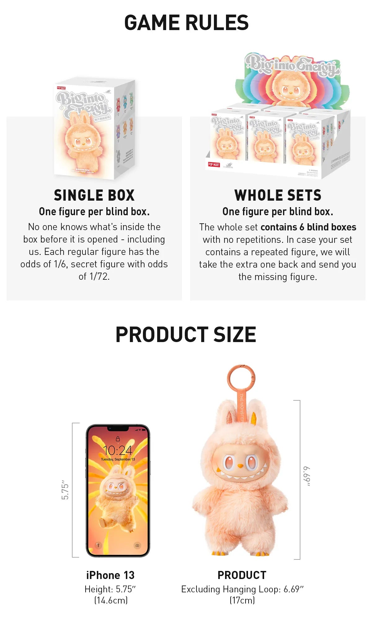 Labubu Genuine Big into Energy Series-Vinyl Plush