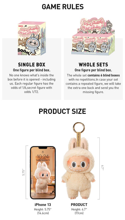 Labubu Genuine The Monsters Exciting Macaron Blind Box