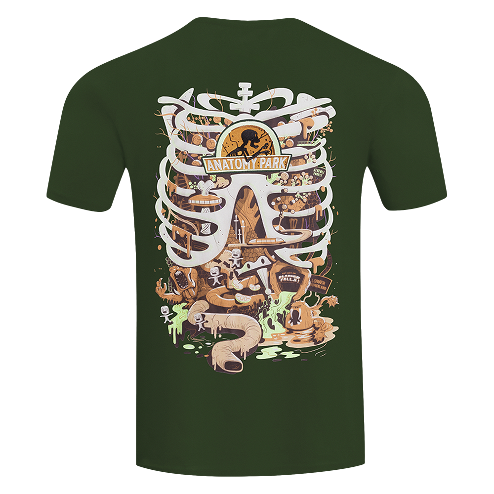 Rick And Morty Freeze Max Anatomy Park T-Shirt - Olive
