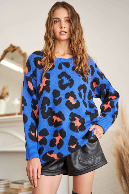 WARM & SOFT LEOPARD SWEATER TOP