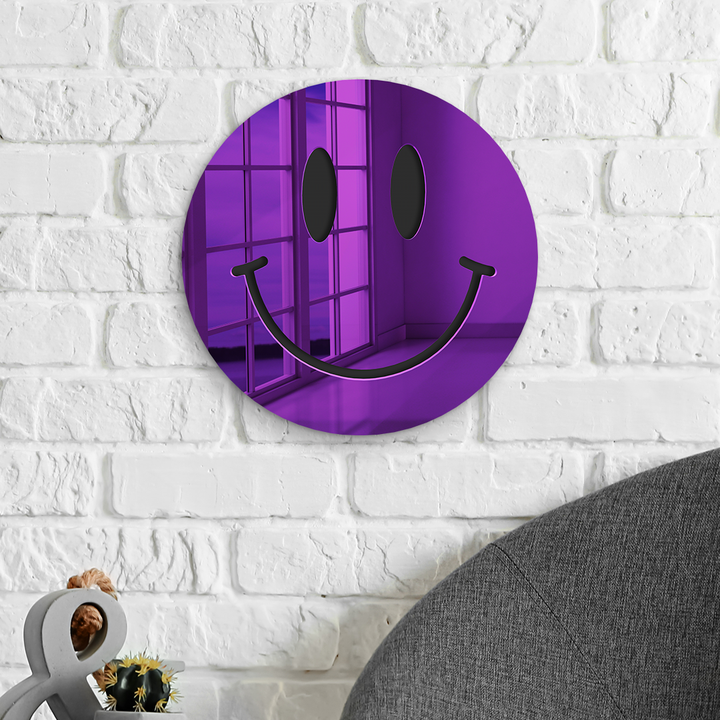 Happy Face | Acrylic Art | Mirrored Wall Decor