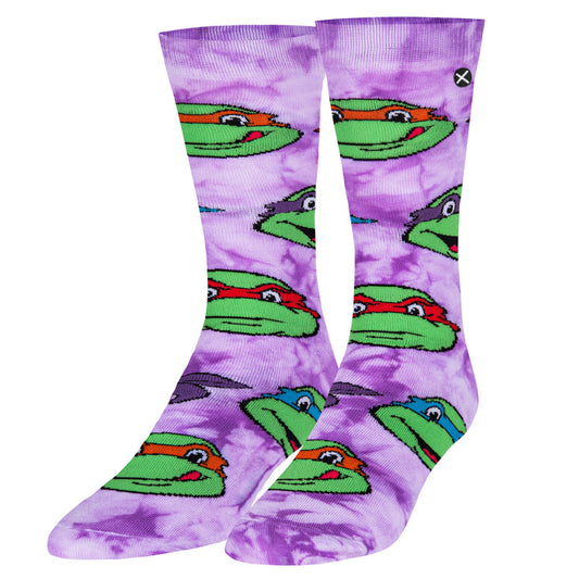 TMNT Ninja Turtles HEADS TIE DYED  Socks