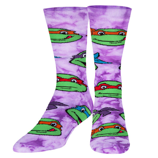 TMNT Ninja Turtles HEADS TIE DYED  Socks