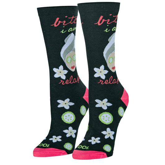 BITCH, I AM RELAXED - Womens Crew Folded