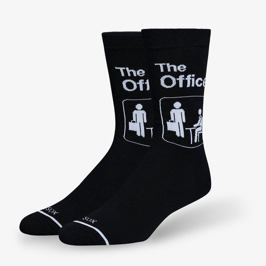 The Office Logo Black Men's Crew Socks