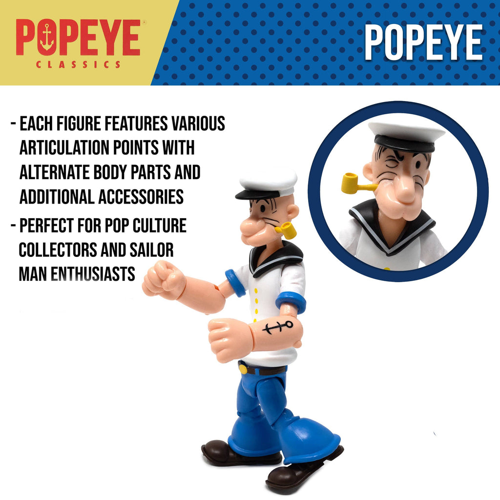 Popeye Classics Action Figure: Popeye 1st Appearance - white shirt