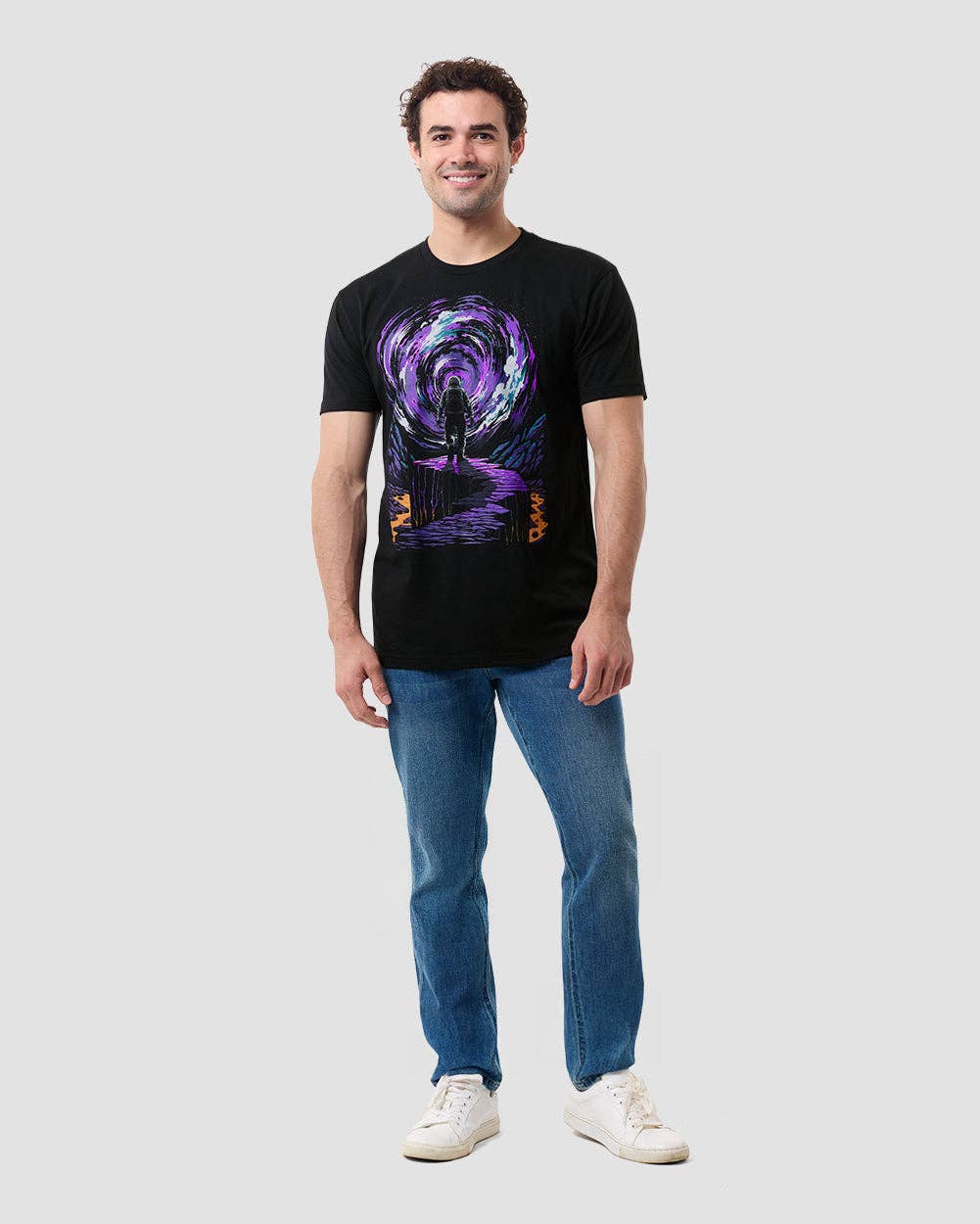 Men's Graphic Tee - Glow-in-the-Dark T-Shirt (Event Horizon)