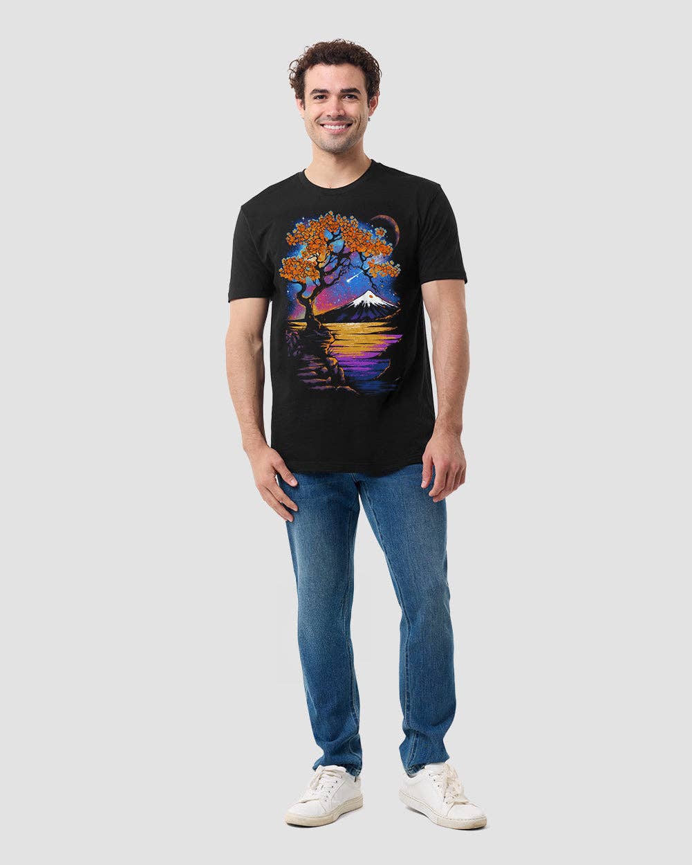 Men's Graphic Tee - Screenprinted T-Shirt (Starry Canopy)