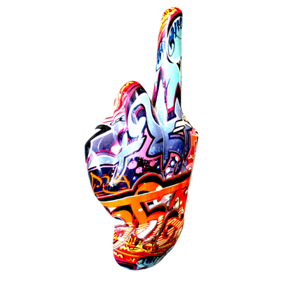 Middle Finger hand Art F-U Wall Mount - 9" tall