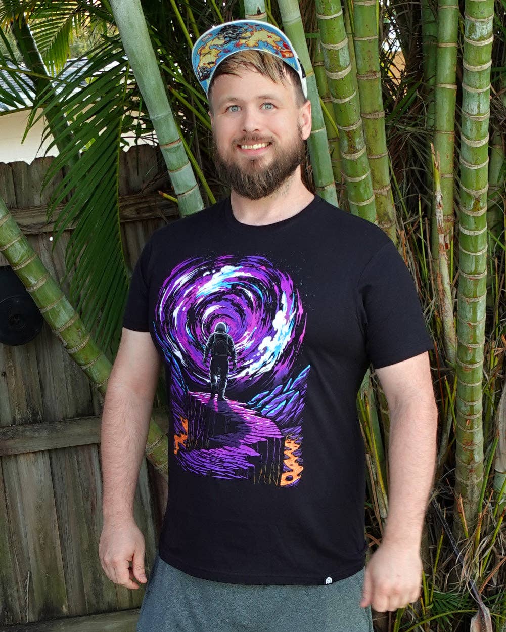 Men's Graphic Tee - Glow-in-the-Dark T-Shirt (Event Horizon)