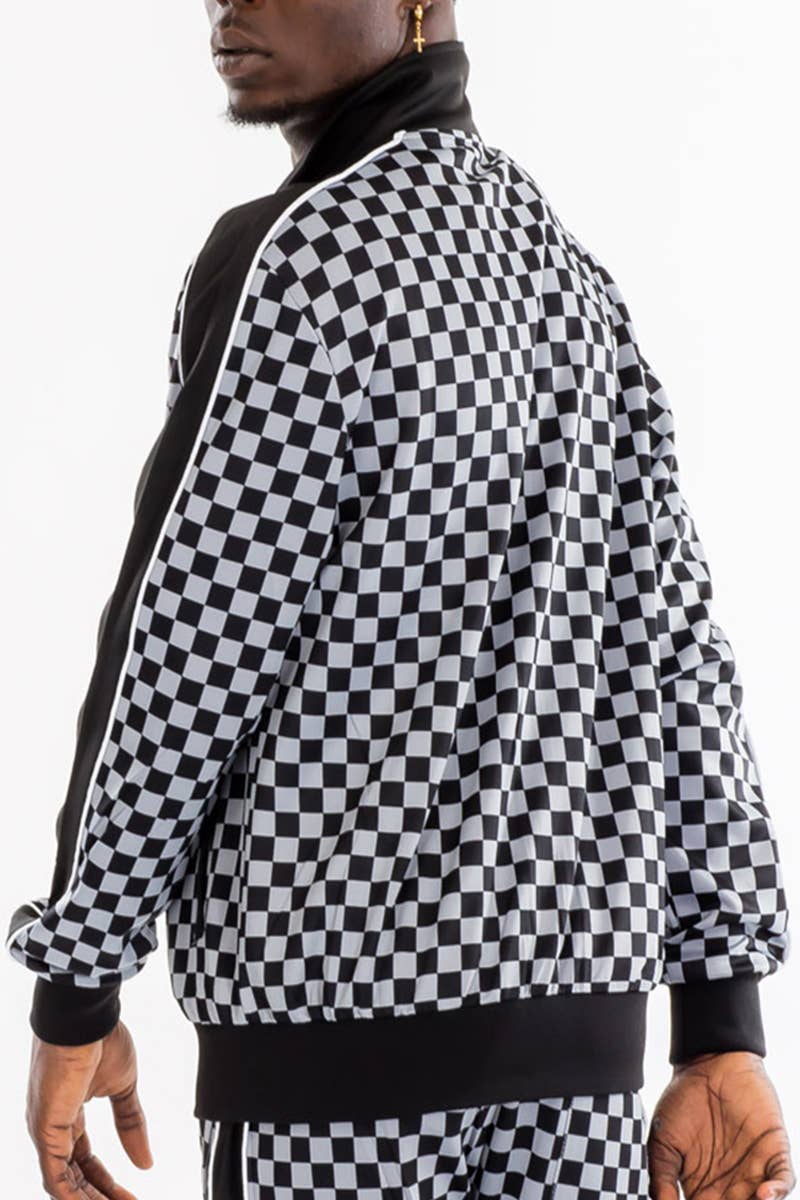Full Checkered Print TrackJacket