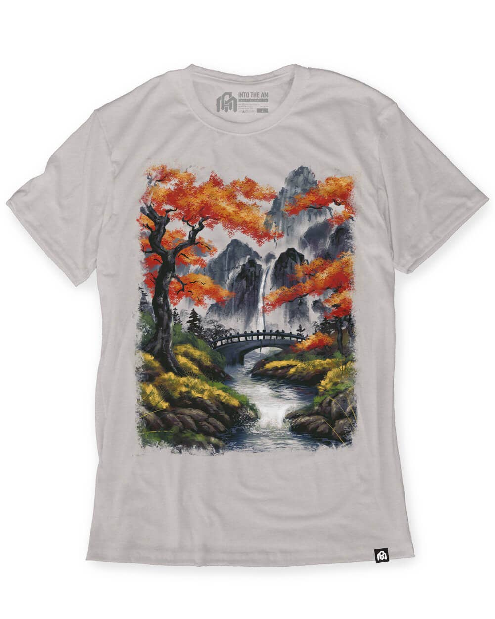 Men's Graphic Tee - Screenprinted T-Shirt (Misty Falls)