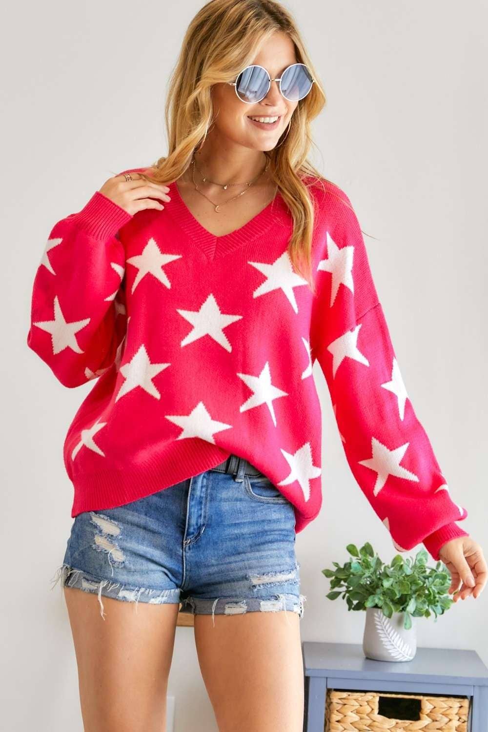 COMFY STAR SWEATER TOP