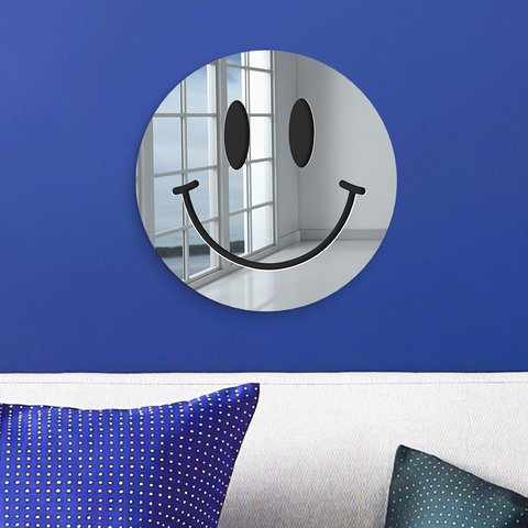 Happy Face | Acrylic Art | Mirrored Wall Decor