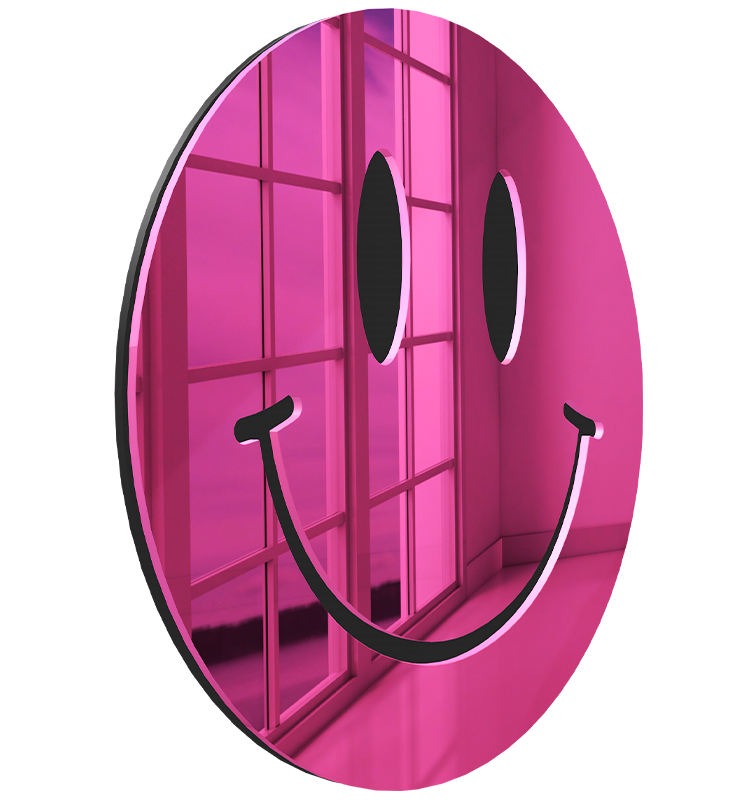 Happy Face | Acrylic Art | Mirrored Wall Decor