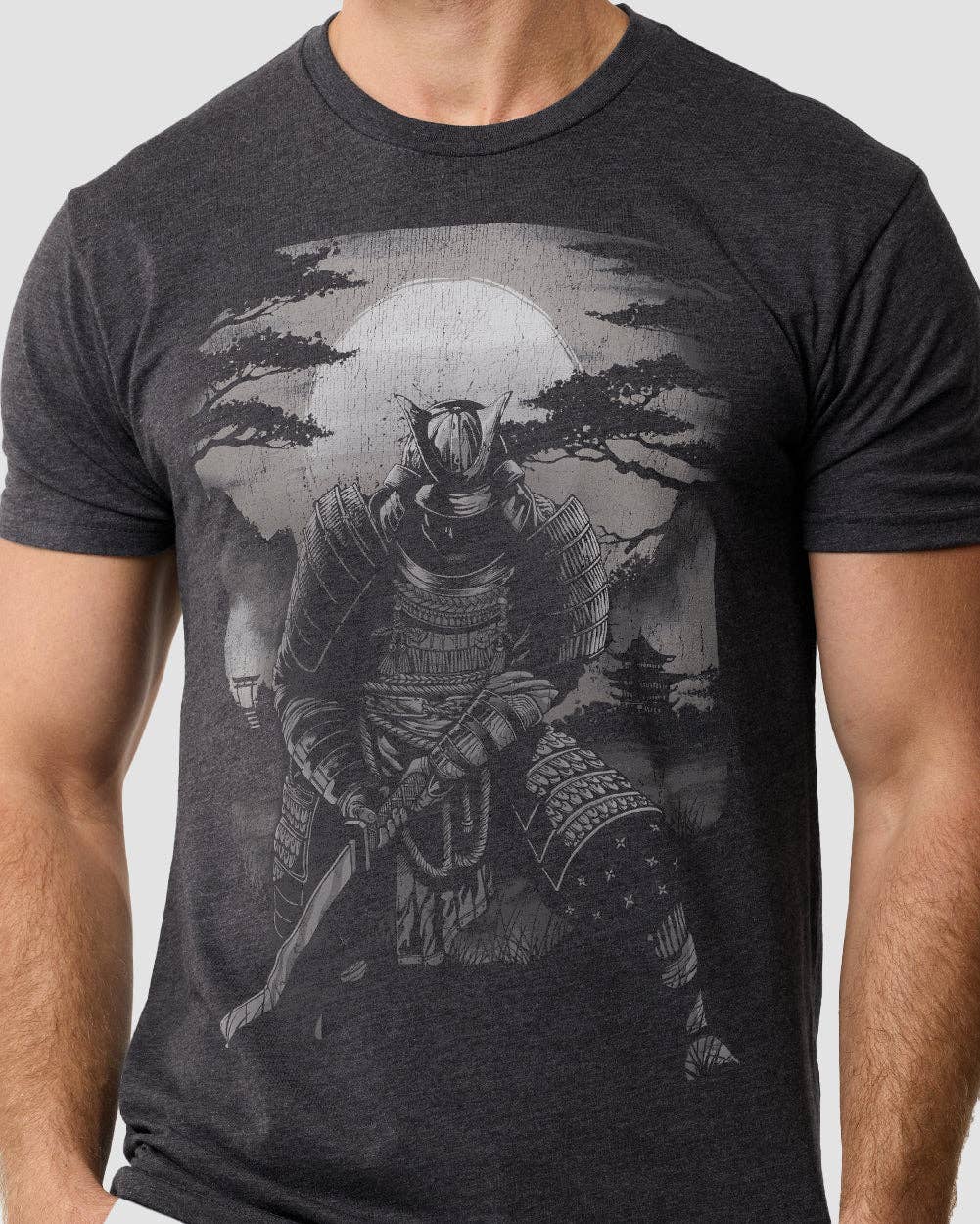 Men's Graphic Tee - Screenprinted T-Shirt (Dark Samurai)