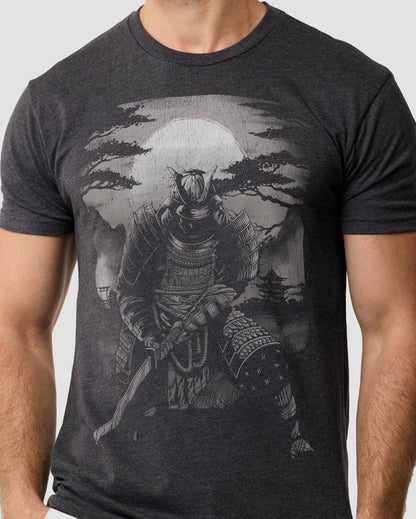 Men's Graphic Tee - Screenprinted T-Shirt (Dark Samurai)