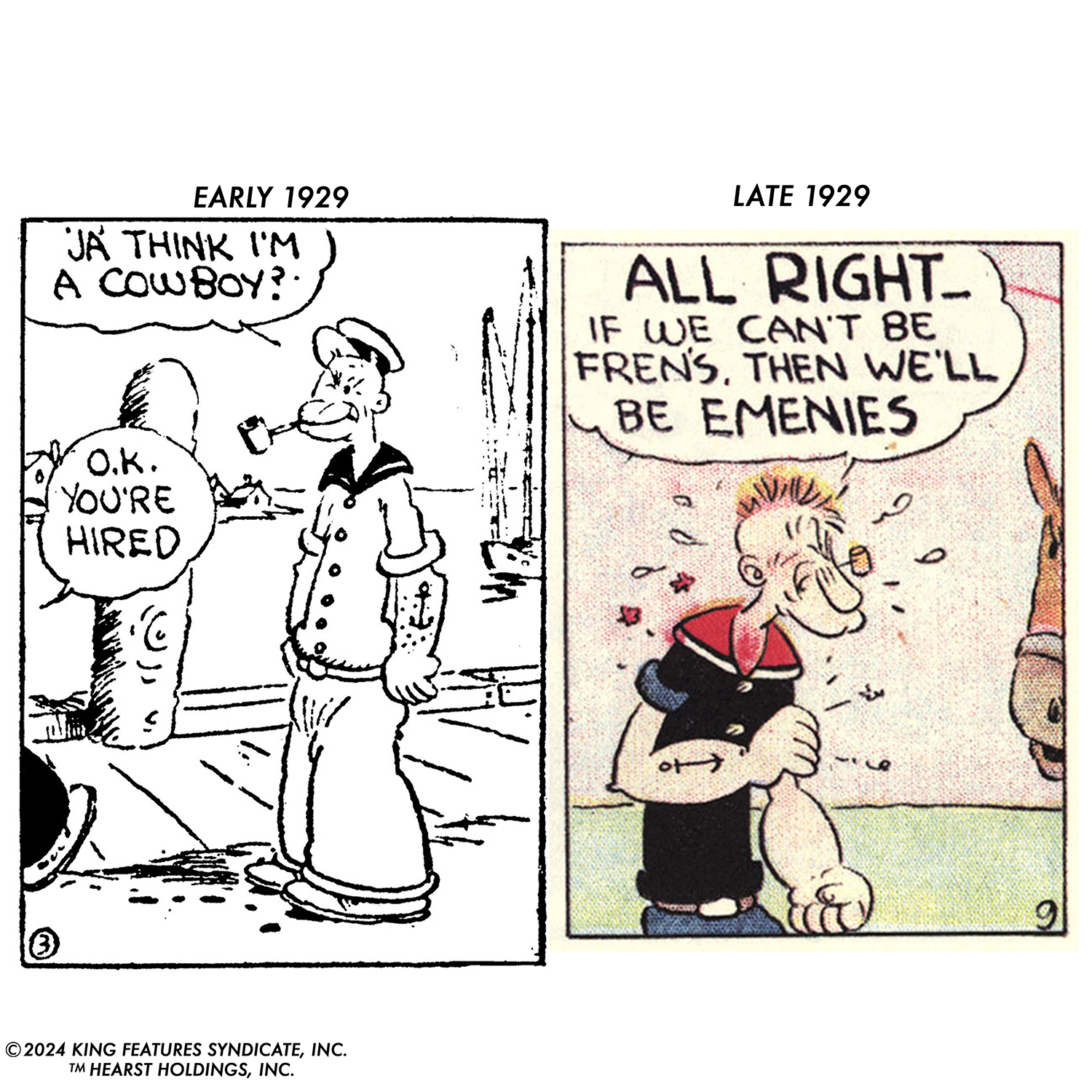 Popeye Classics Action Figure: Popeye 1st Appearance - black shirt