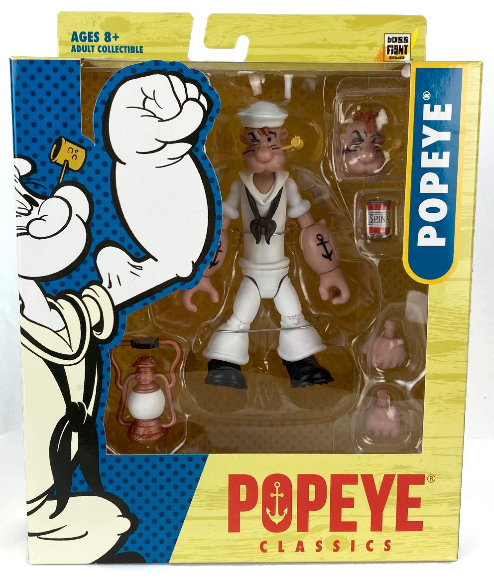 Popeye Classics Action Figure: Popeye White Sailor Suit