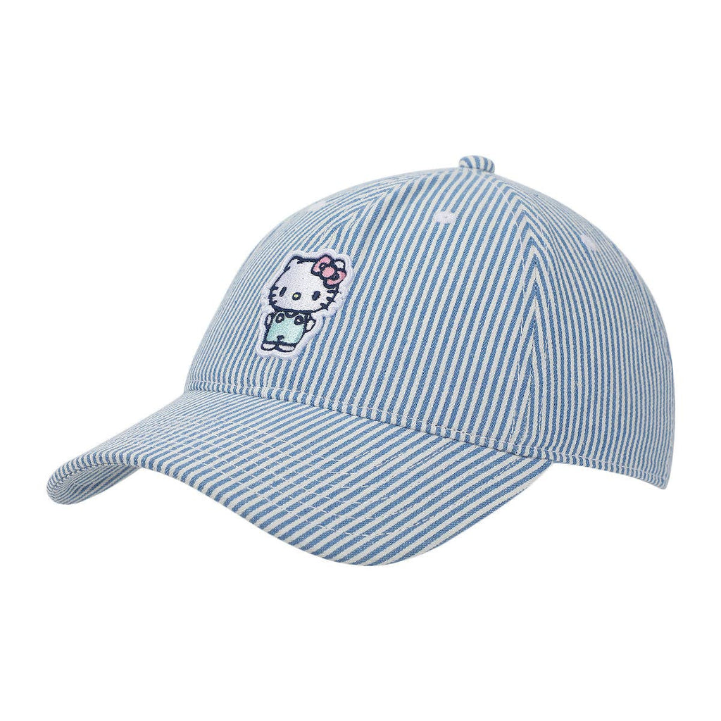 Hello Kitty Pin Stripe Embroidered Hat