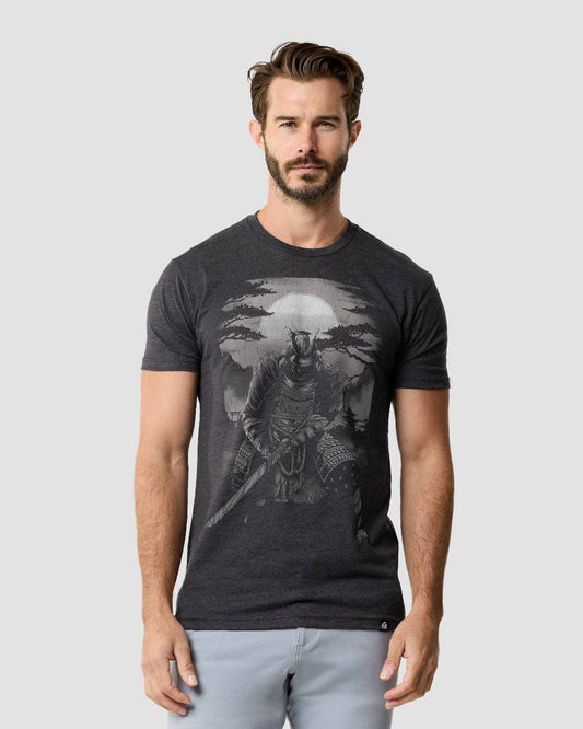 Men's Graphic Tee - Screenprinted T-Shirt (Dark Samurai)