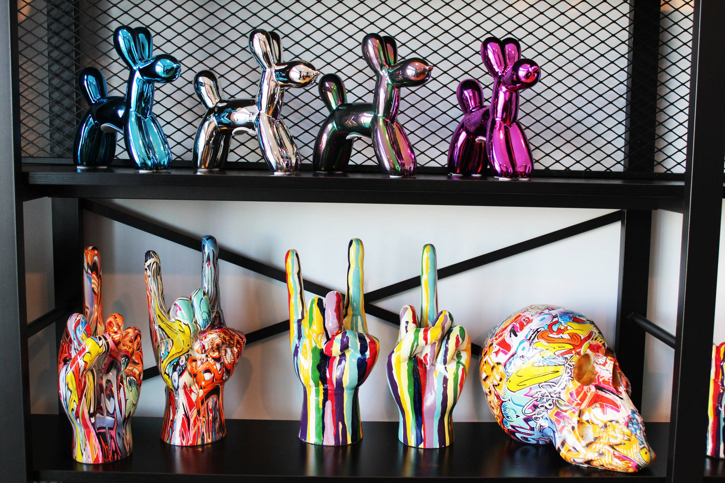 XXL Graffiti Rock On hand Tabletop Sculpture  - 11" tall