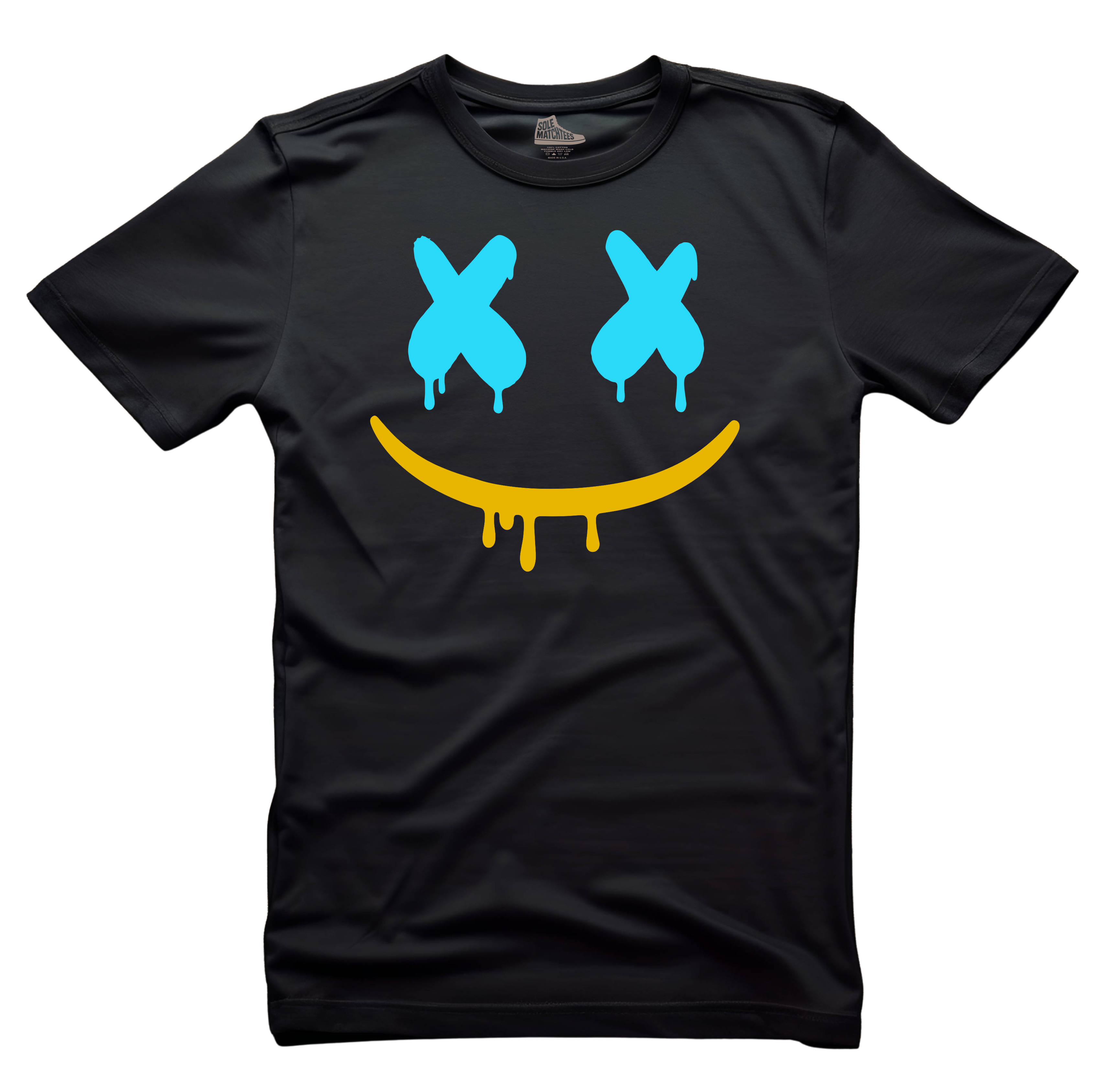 Happy Face X X  –DRIPPING Black Tee