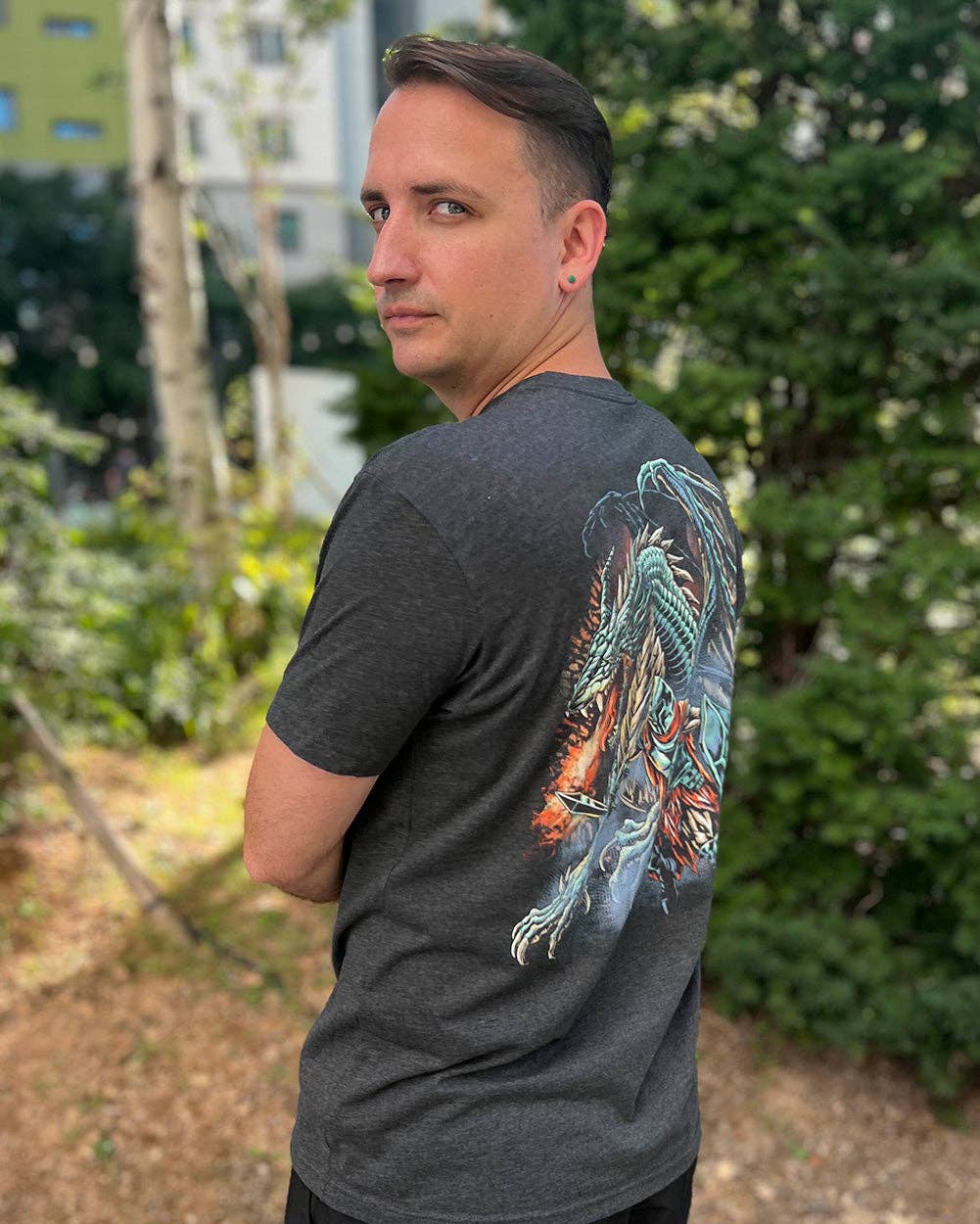 Men's Graphic Tee - Screenprinted T-Shirt (Inferno Blade)