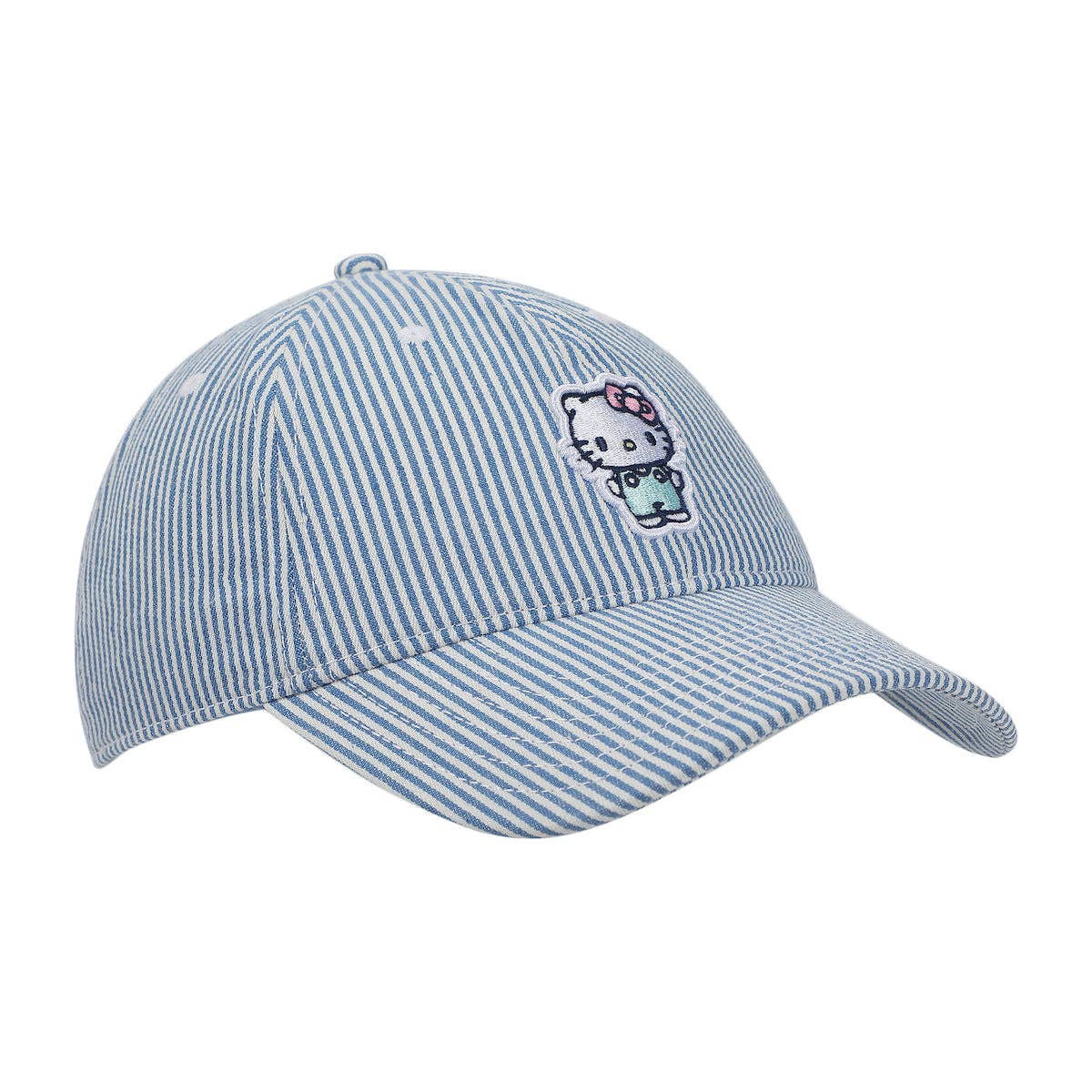 Hello Kitty Pin Stripe Embroidered Hat