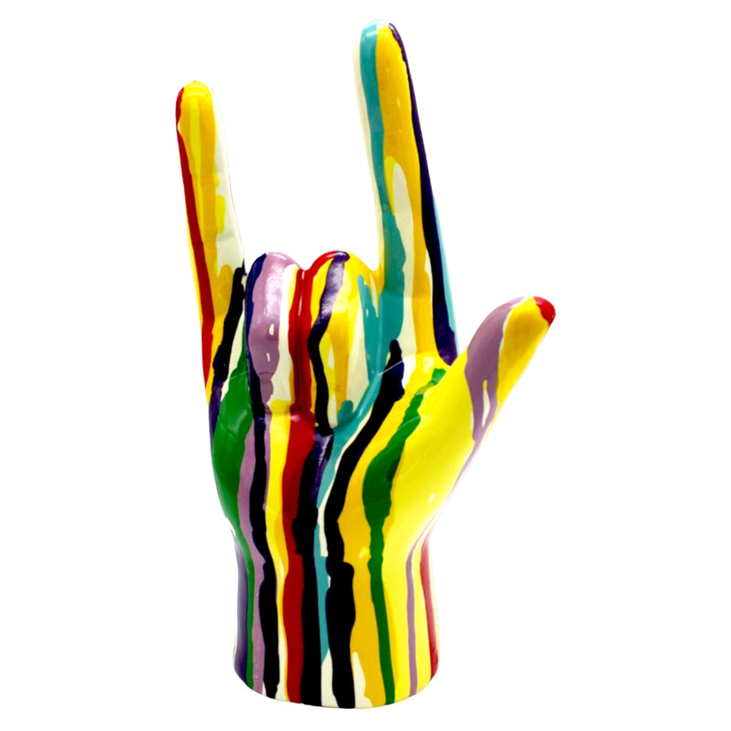 Graffiti I Love You Hand Tabletop - 9" Tall