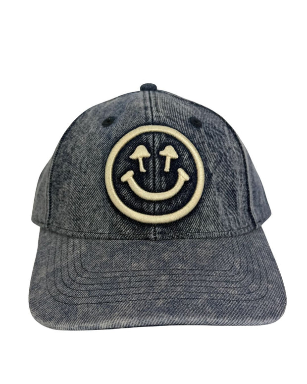 Happy Caps Dad Hat - Washed Denim