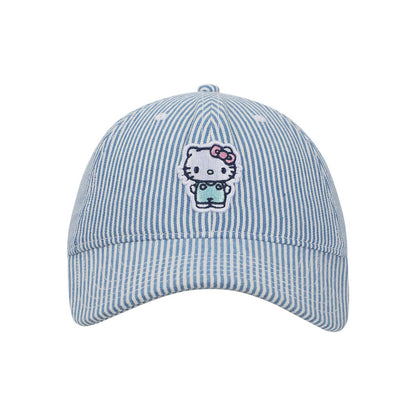Hello Kitty Pin Stripe Embroidered Hat